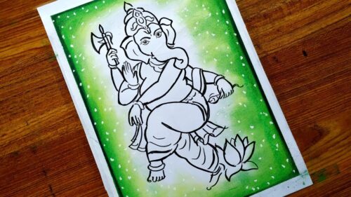 Very Simple Ganpati Bappa Painting Color Stock Illustration 2304985151 |  Shutterstock