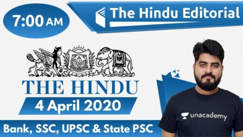 7:00 AM - The Hindu Editorial Analysis by Vishal Sir | 4 April 2020 | The Hindu Analysis