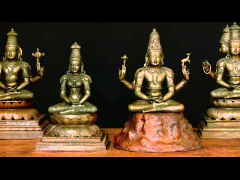 Bronze Meditating Shiva, Brahma, Vishnu, Parvati, Saraaswati, & Lakshmi statues