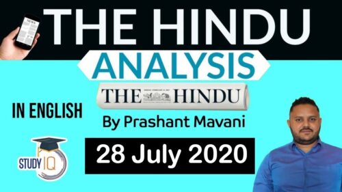 English 28 July 2020 - The Hindu Editorial News Paper Analysis [UPSC/SSC/IBPS] Current Affairs
