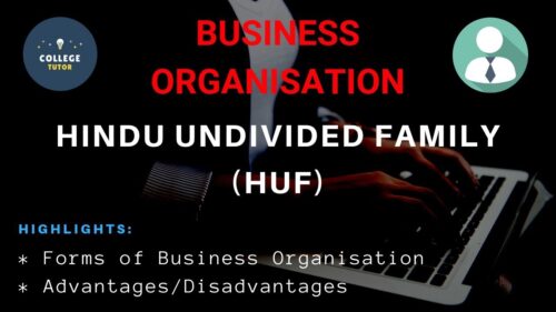 Hindu Undivided Family (HUF) | Forms of Business Organisation | Business Organization