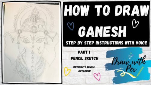 How to Draw Lord Ganesh - Advanced Part 1 for KS2 (Pencil Sketch)