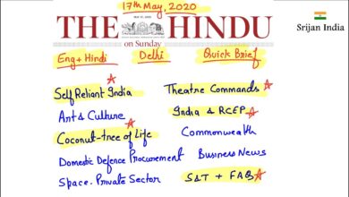 17th May, 2020 | Newspaper Brief | The Hindu | Srijan India