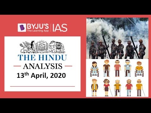 'The Hindu' Analysis for 13th April, 2020. (Current Affairs for UPSC/IAS)