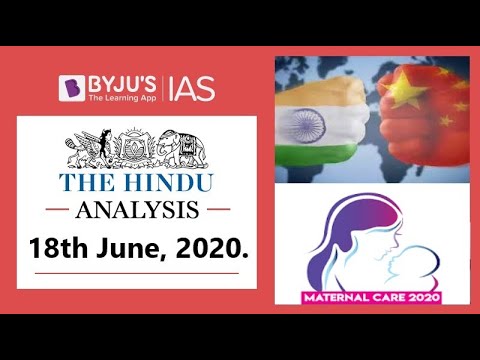 'The Hindu' Analysis for 18th June, 2020. (Current Affairs for UPSC/IAS)