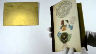 D-4870, Gold Color, Shimmery Finish Paper, Hindu Cards, Designer Multifaith Invitations