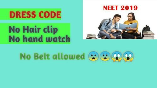 What is the Dress code for NEET exam