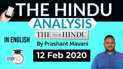 English 12 February 2020 - The Hindu Editorial News Paper Analysis [UPSC/SSC/IBPS] Current Affairs