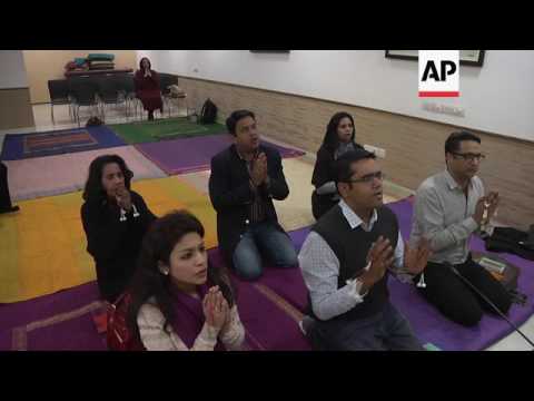 New Delhi residents find tranquillity in Buddhist chanting