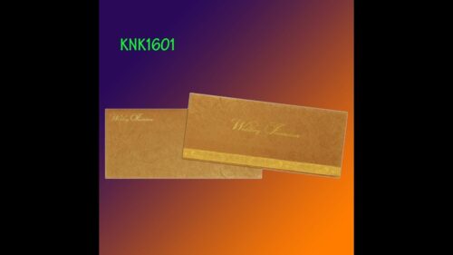 Traditional Gold Hindu Wedding Card-KNK1601