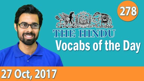 ✅ Daily The Hindu Vocabulary (27th Oct, 2017) - Learn 10 New Words with Tricks | Day-278