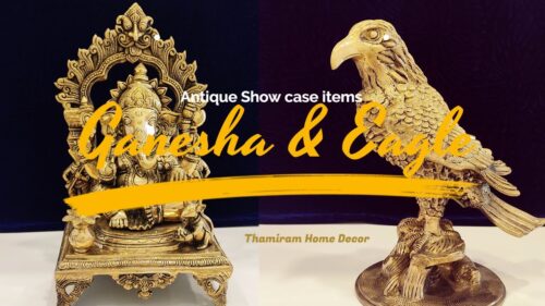 Brass Ganesh Hindu Statues, Puja Ganesh | Brass Eagle | show case items | Brass Idols