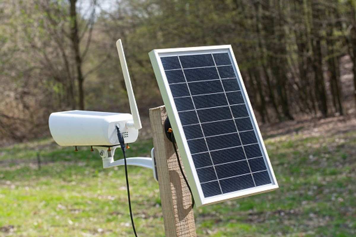 Solar powered wireless security system