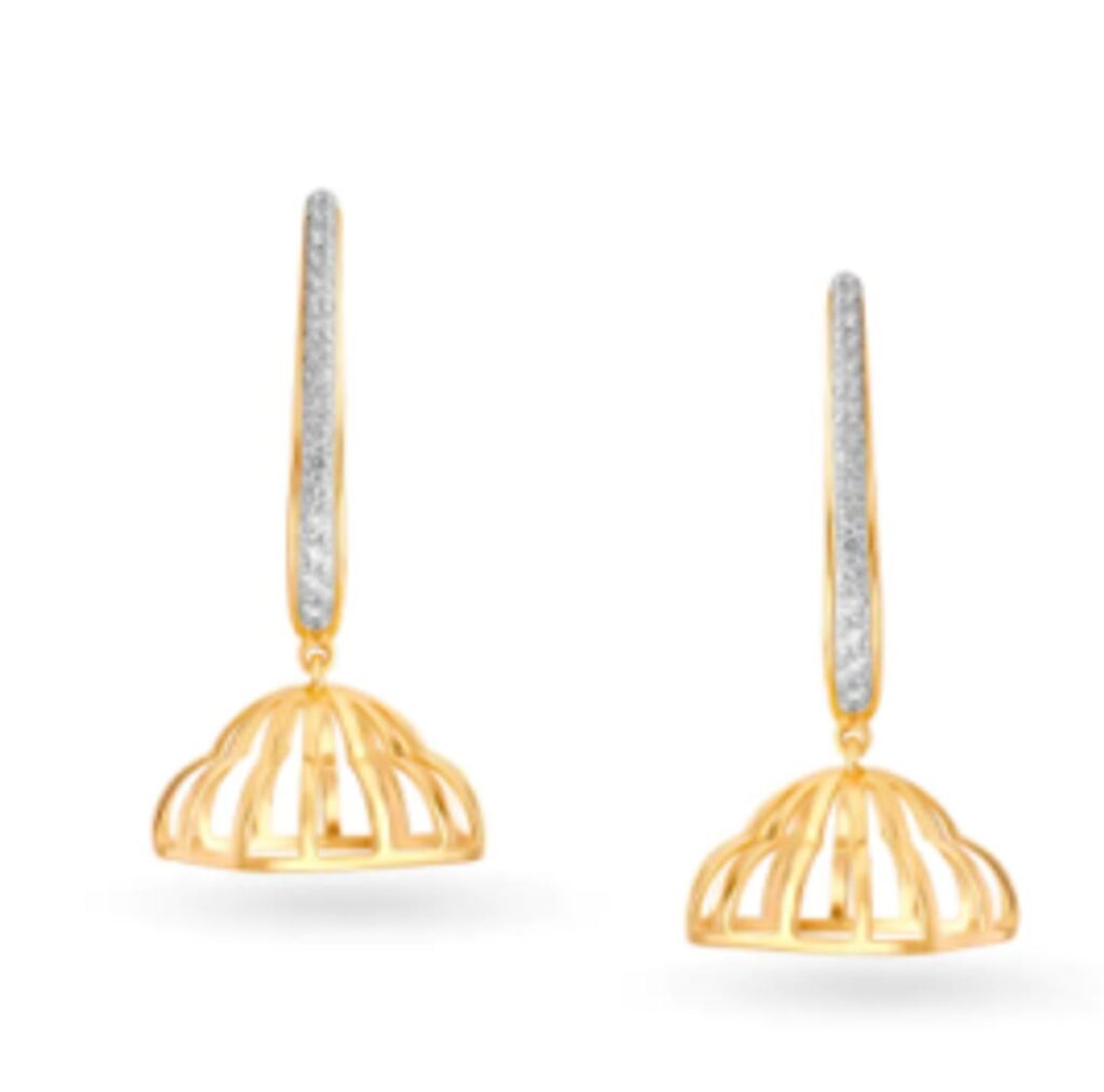 amazing gold jhumka designs for wedding