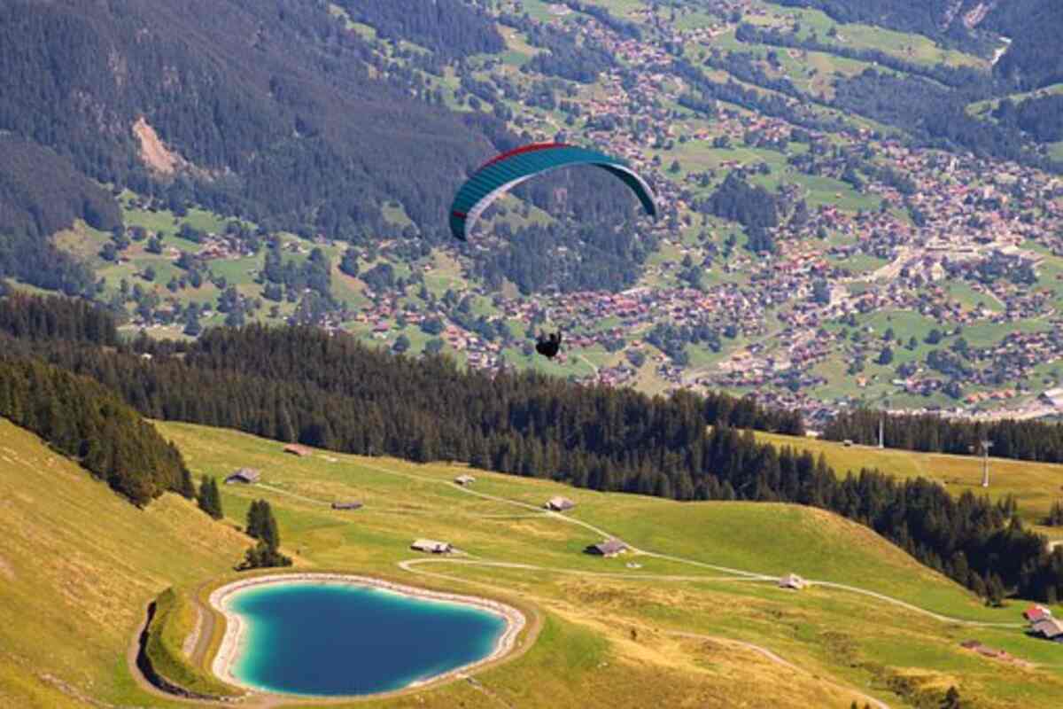Paragliding Over The Mountain