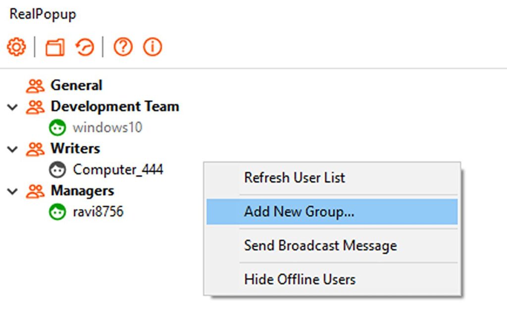 Improving Office Communication with a Simple LAN Chat Messenger 5 Realpopup LAN chat app